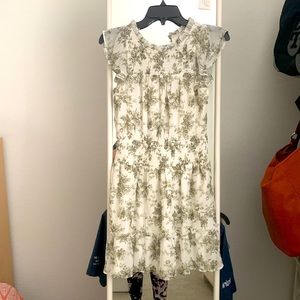 Green and white Loft dress